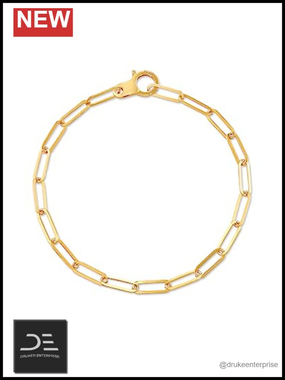 Kendra Scott Large Paperclip Chain Bracelet 18k Gold Vermeil Sterling Silver
